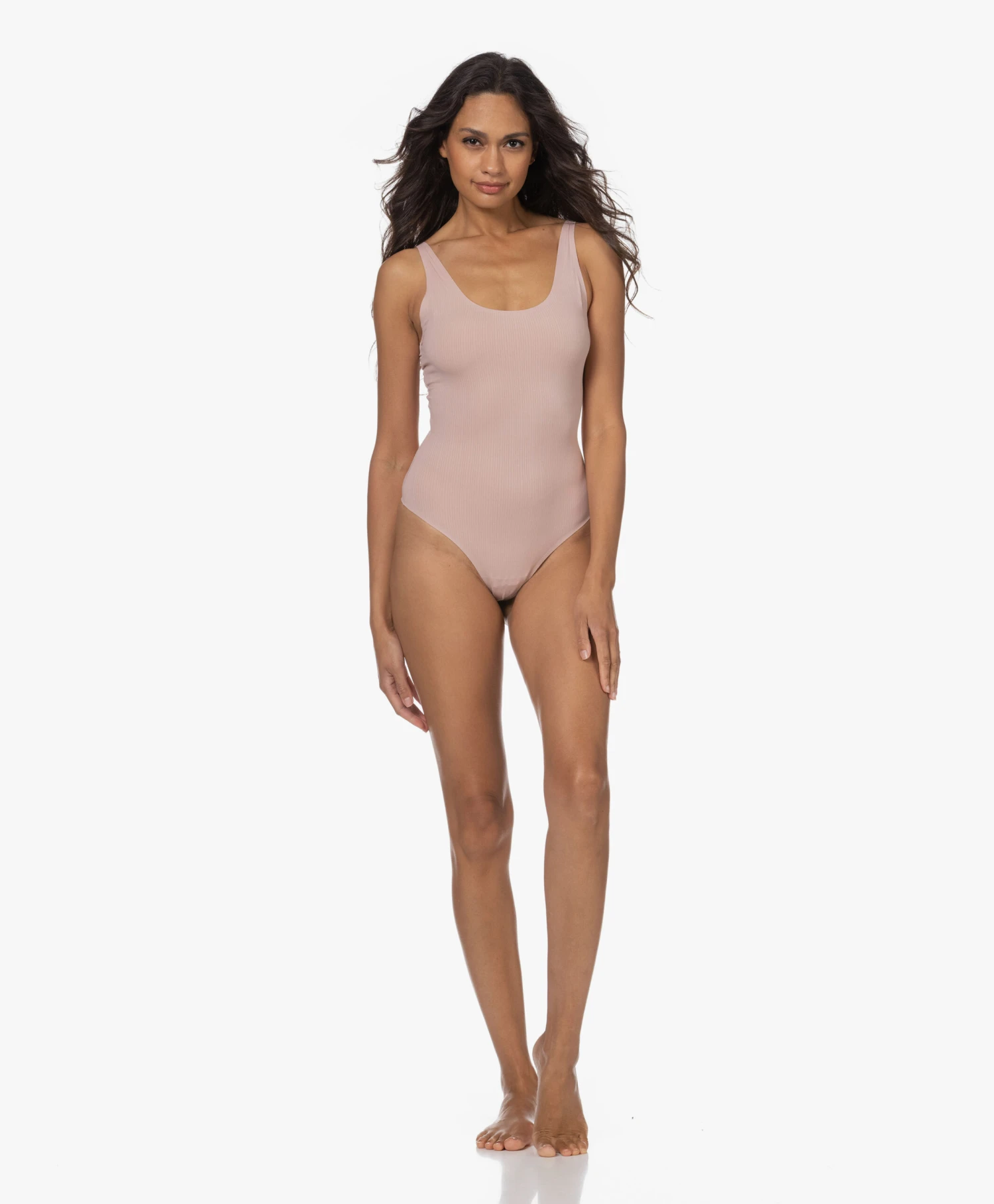 Wolford Ribjersey String Body - Powder Pink 4 Wolford Ribjersey String Body - Powder Pink - Afbeelding 2