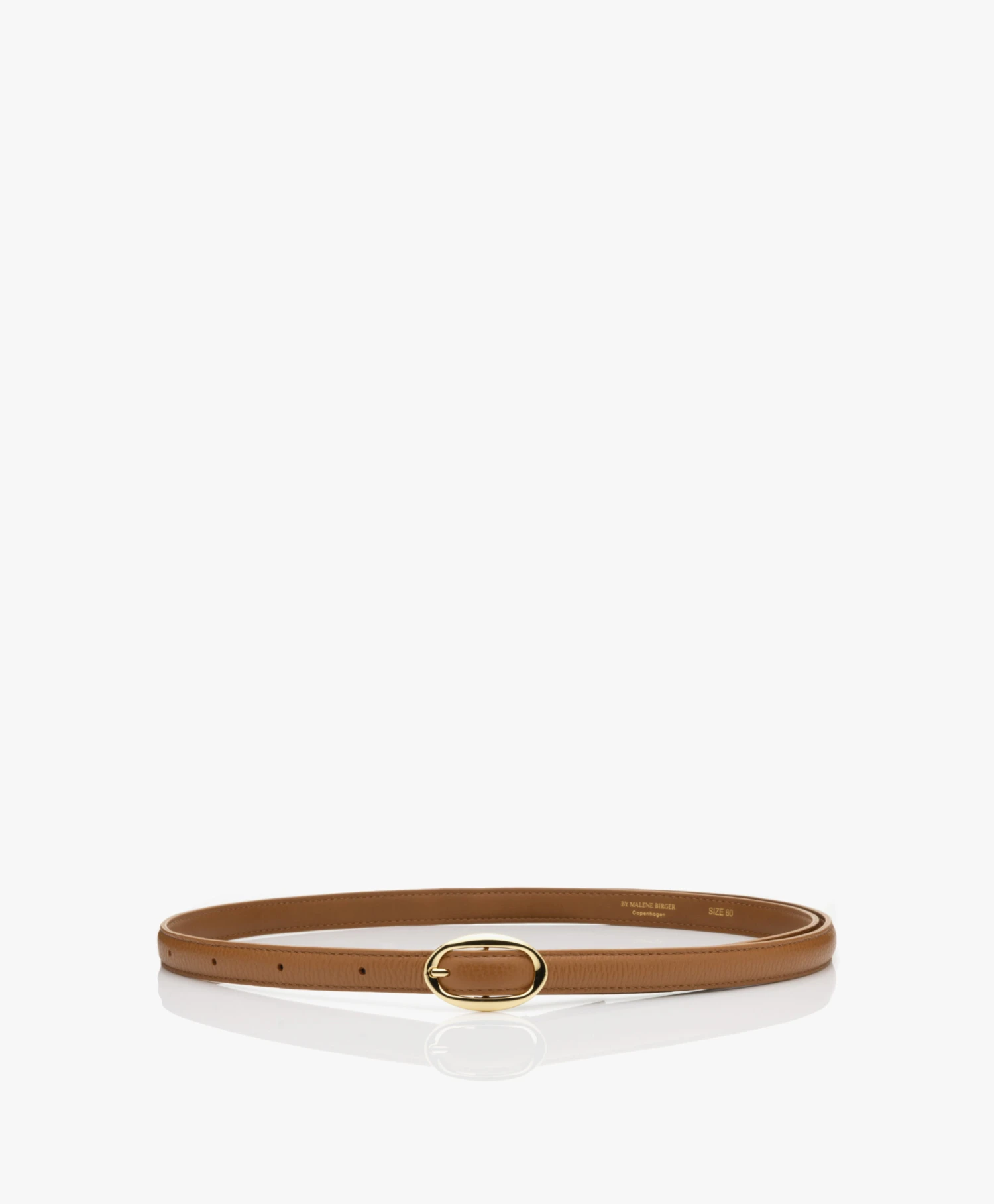 By Malene Birger Katin Smalle Leren Riem - Cognac 6 By Malene Birger Katin Smalle Leren Riem - Cognac - Afbeelding 4