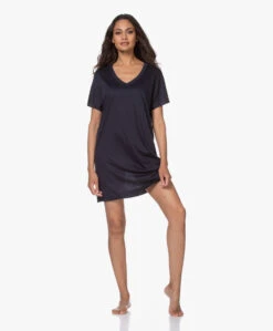Hanro Laura Modalmix Jersey Nachthemd - Midnight -Modewinkel 200623 0fcca677 24b4 41b7 9552 8c8eaa383fe5