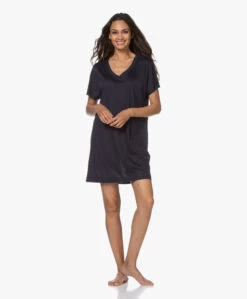 Hanro Laura Modalmix Jersey Nachthemd - Midnight