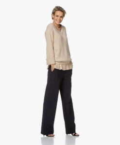 Extreme Cashmere N°132 Fijn Gebreide Elastische Cashmere Tailleriem - Latte -Modewinkel 200818 7f684e81 5d5c 46c6 b0e5 8e6ae0bed520