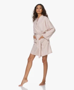 Hammam34 The Flower Geborduurde Katoenen Kimono - Dusty Pink -Modewinkel 201029 1bffcaf1 abcc 45c6 bdfa 329d008e2329