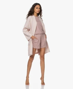 Hammam34 The Flower Geborduurde Katoenen Kimono - Dusty Pink -Modewinkel 201029 57a38edd 5b79 4d15 a468 62048a3b68a8