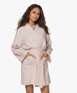 Hammam34 The Flower Geborduurde Katoenen Kimono - Dusty Pink -Modewinkel 201029 701e2562 ca63 41b5 9610 ee8a7342fb56