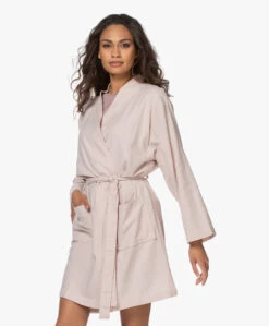 Hammam34 The Flower Geborduurde Katoenen Kimono - Dusty Pink -Modewinkel 201029 b4819c50 f85c 426a 873a b485e866a046