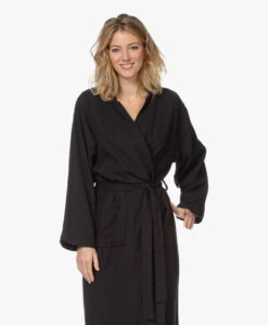 Hammam34 The Pheasant Lange Katoenen Kimono - Zwart -Modewinkel 201119 442900c6 99d6 4f5e ae30 ea90c311c28f