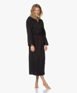 Hammam34 The Pheasant Lange Katoenen Kimono - Zwart -Modewinkel 201119 5ef35d35 e66f 4e9a 93f5 52e8c66f1f2a