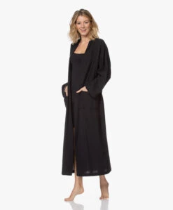 Hammam34 The Pheasant Lange Katoenen Kimono - Zwart -Modewinkel 201119 c57108b2 5fc1 4d28 a807 aeef0c49cf22
