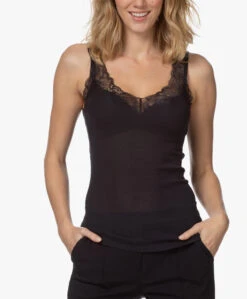 Hanro Lace Delight Top - Zwart -Modewinkel 201202 d6640f4a b4d1 41a4 9505 2c8f7ee9ffb8