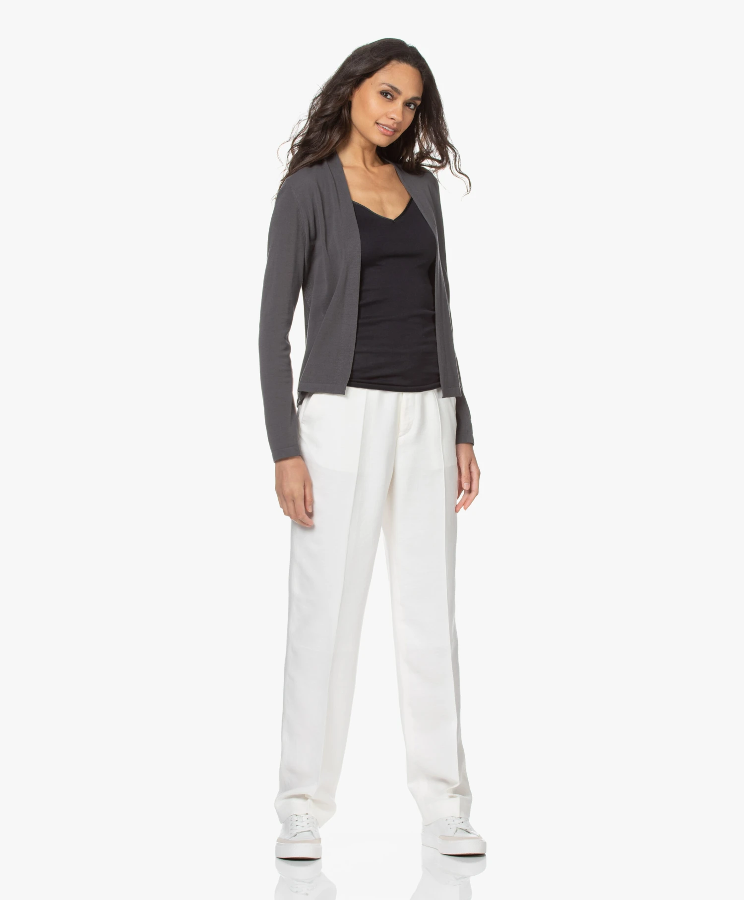 Hanro Cotton Seamless V-Hals Spaghetti Top - Zwart 11 Hanro Cotton Seamless V-Hals Spaghetti Top - Zwart - Afbeelding 9