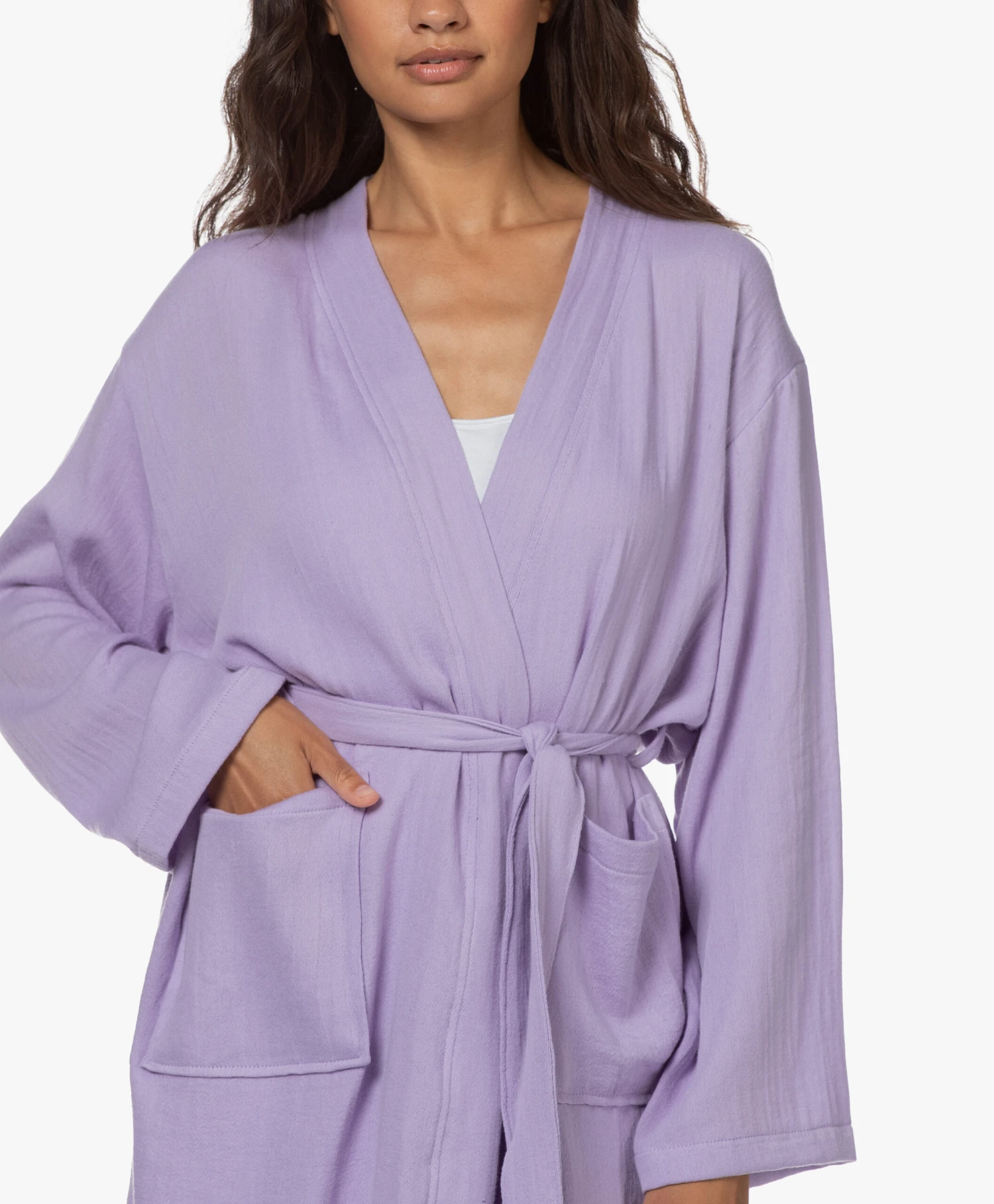 Hammam34 The Flower Geborduurde Katoenen Kimono - Lila 10 Hammam34 The Flower Geborduurde Katoenen Kimono - Lila - Afbeelding 8