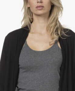 Skin Kathryn Pima Katoenen Jersey Badjas - Zwart -Modewinkel 211102 27e4a4ee 7027 4080 9801 414632ac70be