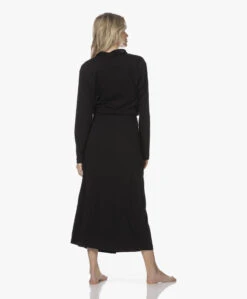 Skin Kathryn Pima Katoenen Jersey Badjas - Zwart -Modewinkel 211102 4dea7790 b3fc 4864 ac26 63675199831b