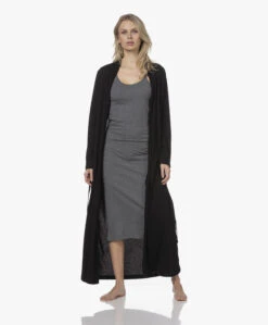 Skin Kathryn Pima Katoenen Jersey Badjas - Zwart -Modewinkel 211102 6af896f7 4760 46da a0ba dabb84ed291d