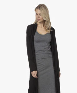 Skin Kathryn Pima Katoenen Jersey Badjas - Zwart -Modewinkel 211102 c856e3e1 0749 4132 a560 7476dda5b743