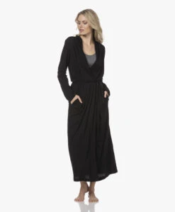 Skin Kathryn Pima Katoenen Jersey Badjas - Zwart -Modewinkel 211102 de7b10a6 cafd 4af0 8276 e32094691f25