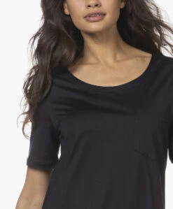 Hanro Cotton Deluxe Jersey Nachthemd - Zwart -Modewinkel 211125 31ac072a d546 4309 8484 5217fa870c38