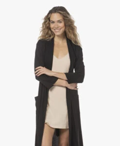 Skin Carina Pima Katoenen Jersey Badjas - Zwart -Modewinkel 211214 a2fbaa08 982b 4166 b0b3 41bac7c7a71b