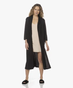 Skin Carina Pima Katoenen Jersey Badjas - Zwart -Modewinkel 211214 ef831a0f 7935 4312 9cf6 2d6e4655b501