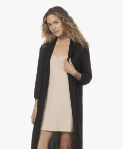 Skin Carina Pima Katoenen Jersey Badjas - Zwart -Modewinkel 211214 f763a4f6 3b7f 4248 bcbd 980b1998b5d5