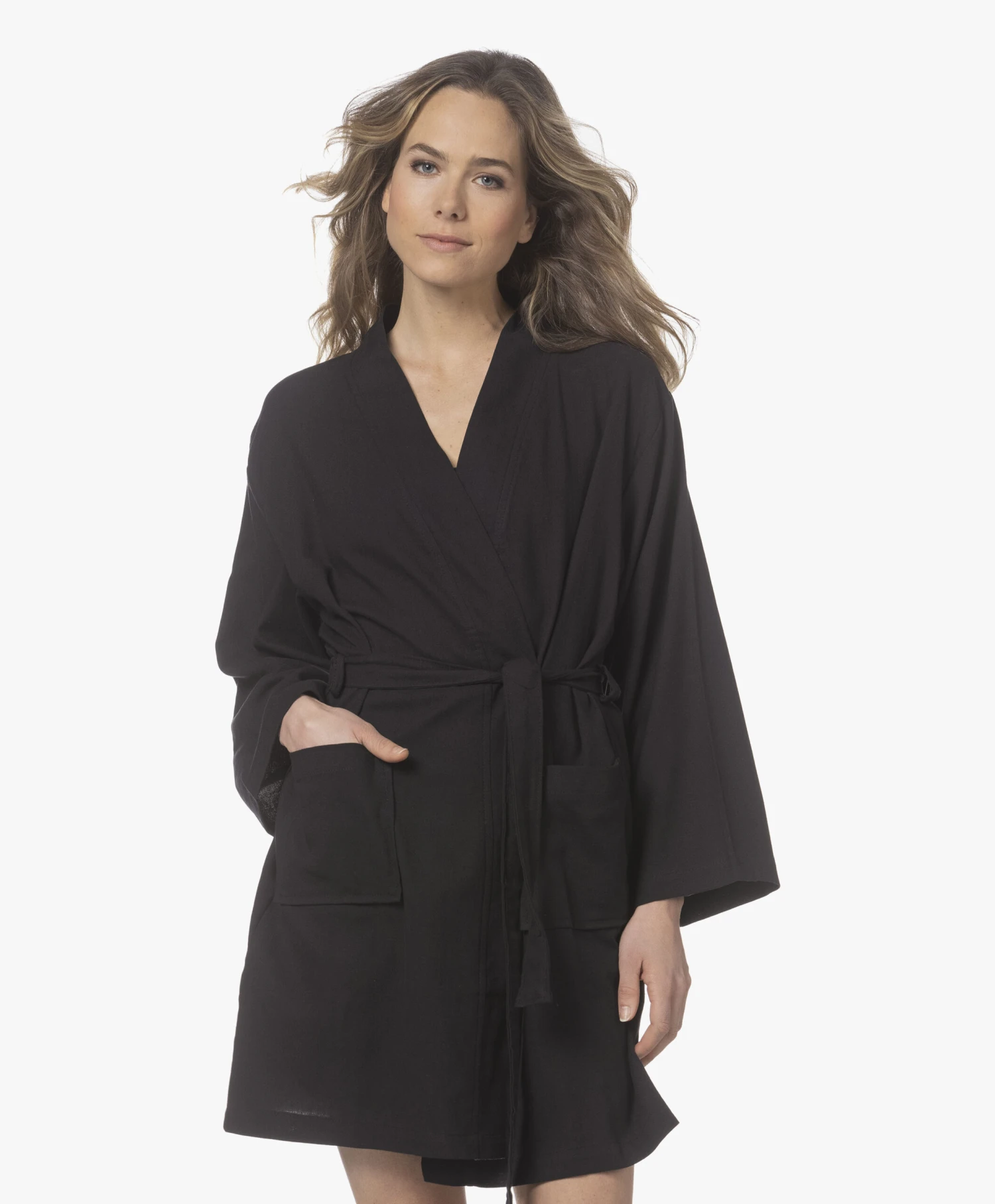 Hammam34 The Pheasant Geborduurde Katoenen Kimono - Zwart 10 Hammam34 The Pheasant Geborduurde Katoenen Kimono - Zwart - Afbeelding 8