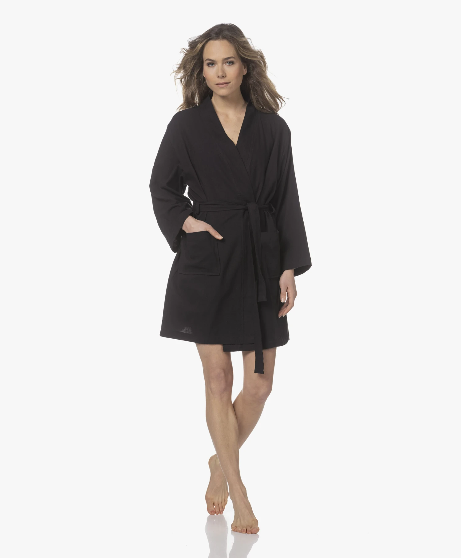 Hammam34 The Pheasant Geborduurde Katoenen Kimono - Zwart 11 Hammam34 The Pheasant Geborduurde Katoenen Kimono - Zwart - Afbeelding 9