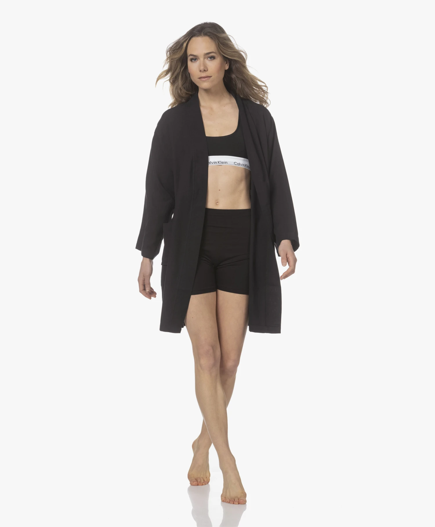 Hammam34 The Pheasant Geborduurde Katoenen Kimono - Zwart 12 Hammam34 The Pheasant Geborduurde Katoenen Kimono - Zwart - Afbeelding 10