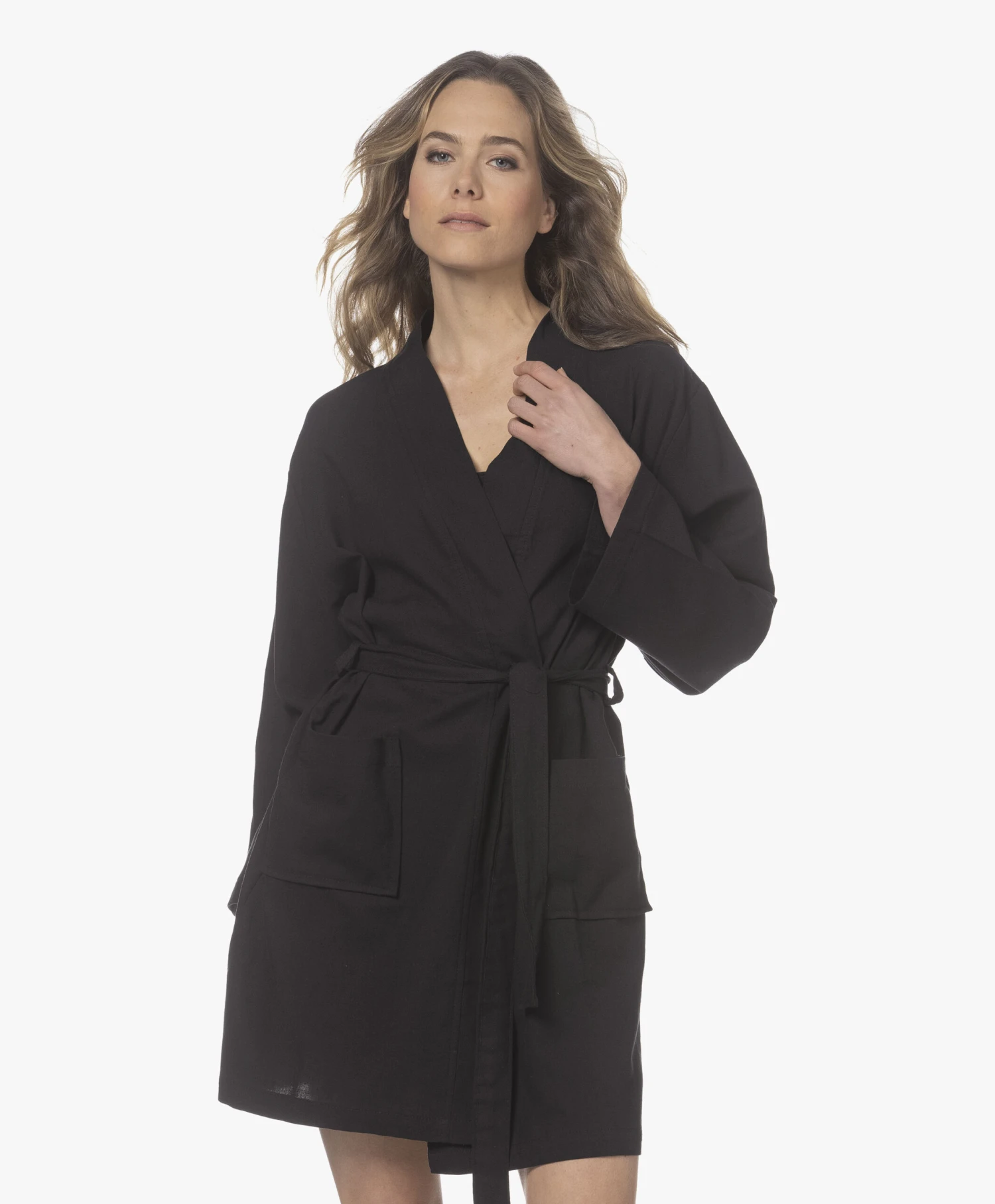 Hammam34 The Pheasant Geborduurde Katoenen Kimono - Zwart 13 Hammam34 The Pheasant Geborduurde Katoenen Kimono - Zwart - Afbeelding 11