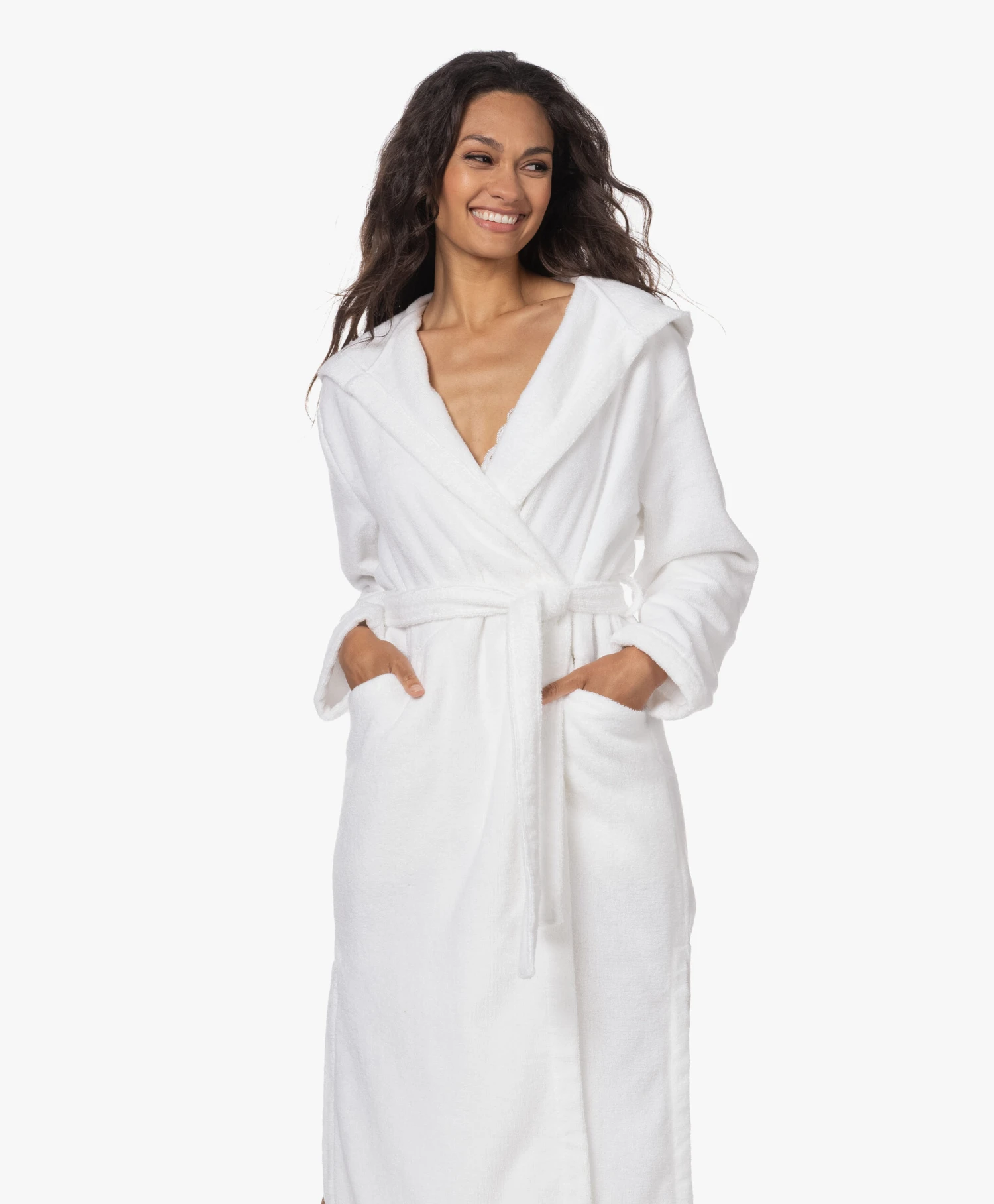 Skin Hamam Spa Badjas Met Capuchon - Wit 13 Skin Hamam Spa Badjas Met Capuchon - Wit - Afbeelding 11