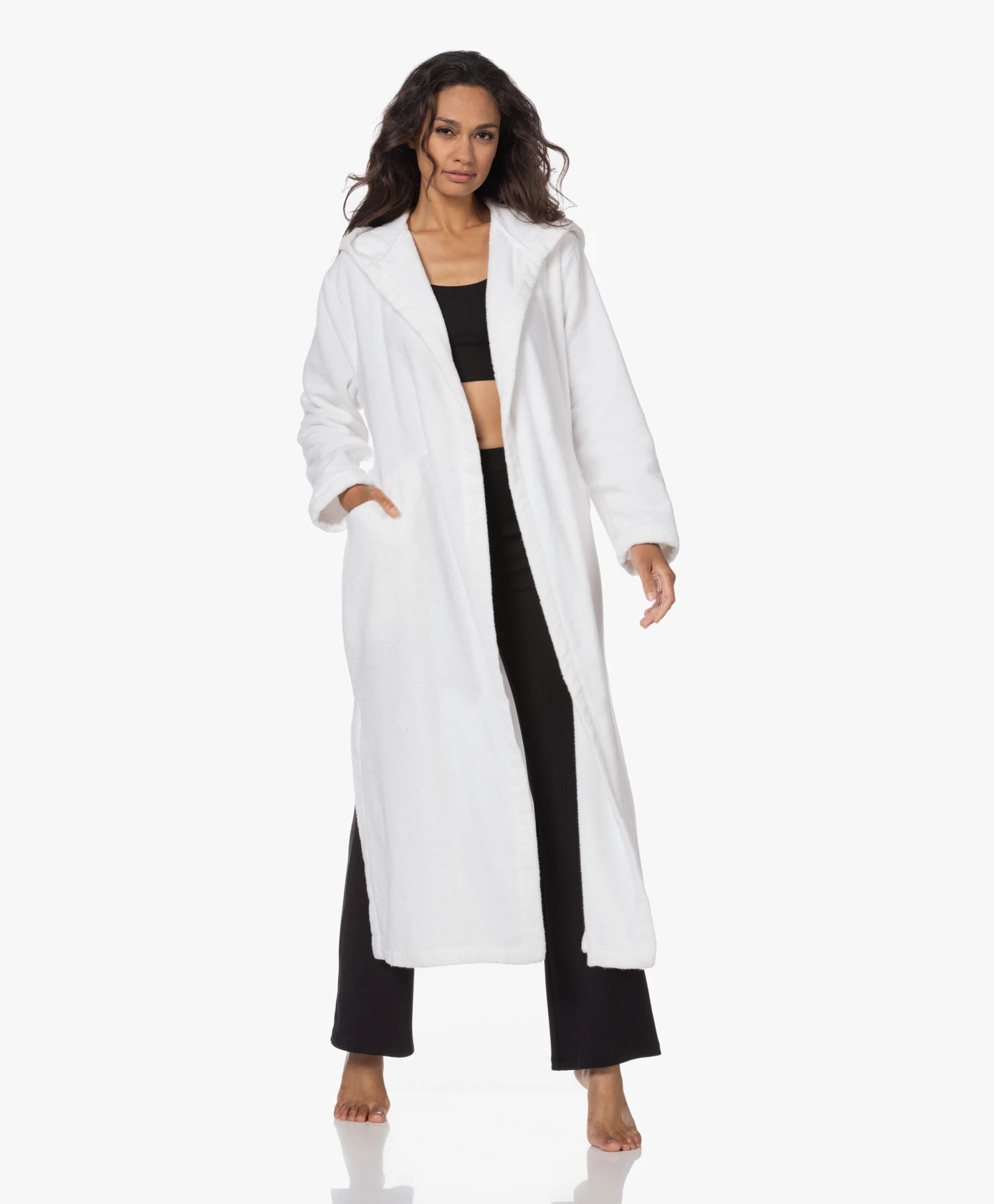 Skin Hamam Spa Badjas Met Capuchon - Wit 14 Skin Hamam Spa Badjas Met Capuchon - Wit - Afbeelding 12