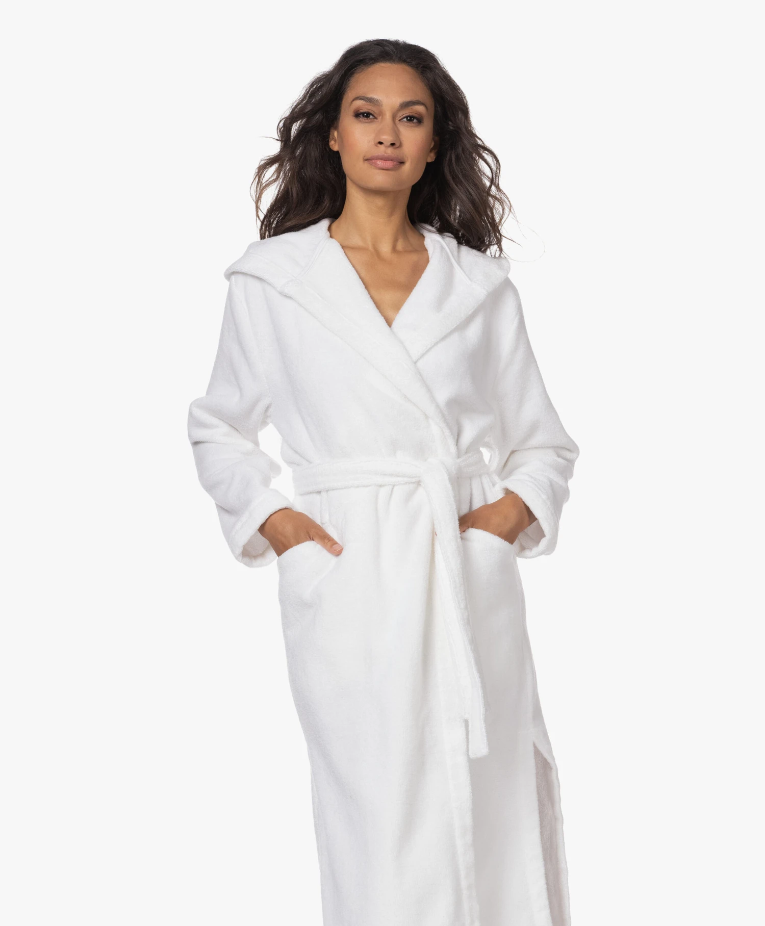 Skin Hamam Spa Badjas Met Capuchon - Wit 4 Skin Hamam Spa Badjas Met Capuchon - Wit - Afbeelding 2