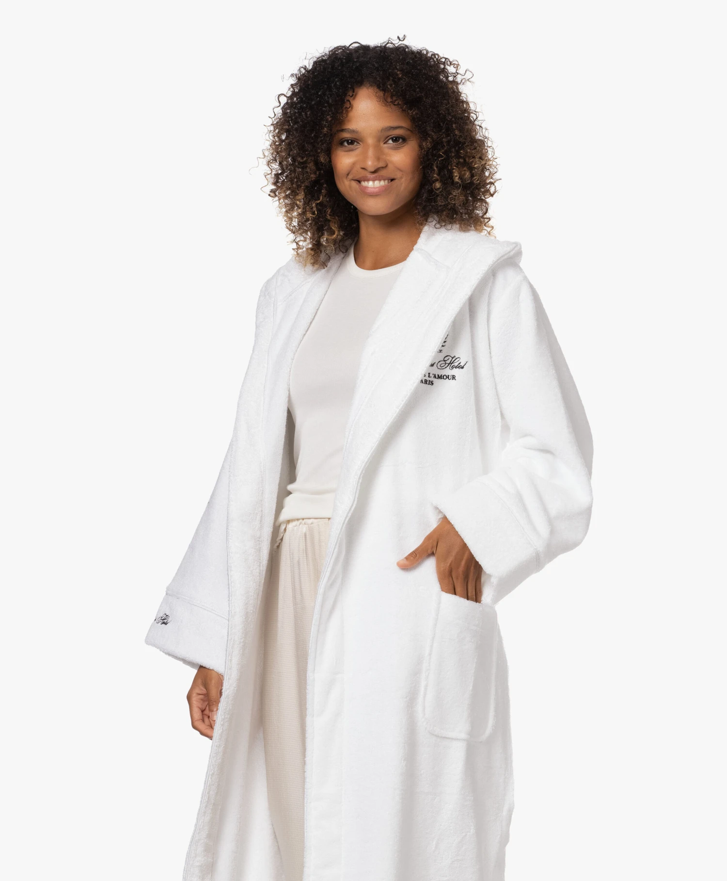Love Stories Dean French Terry Badjas Met Capuchon - Wit 10 Love Stories Dean French Terry Badjas Met Capuchon - Wit - Afbeelding 8