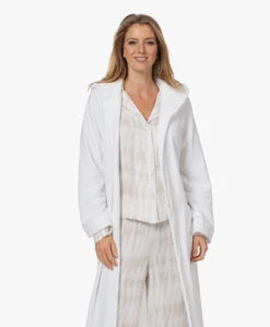 Hanro Robe Selection Enkellange Badjas Met Capuchon - Wit -Modewinkel 221012 1582cc68 0d3f 4079 8146 82731919bbbd