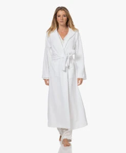 Modewinkel 5 Hanro Robe Selection Enkellange Badjas Met Capuchon - Wit