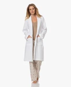 Hanro Robe Selection Fleece Pluche Badjas - Wit