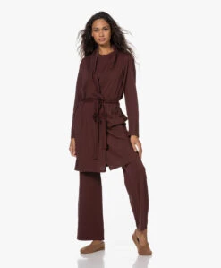 Skin Coleen Pima Katoenen Jersey Badjas - Port -Modewinkel 221013 0311d775 82ac 4203 ae51 ddd847e4ad3b