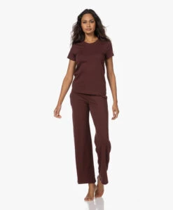 Skin Christine Katoenen Jersey Broek - Port -Modewinkel 221013 105baf74 9039 41f6 9a04 7e8934c0d3ab