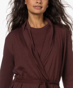 Skin Coleen Pima Katoenen Jersey Badjas - Port -Modewinkel 221013 882ca7f3 2765 4c20 b00e 8a074de6db70