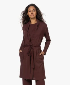 Skin Coleen Pima Katoenen Jersey Badjas - Port -Modewinkel 221013 8e95a94d 1589 4fe3 8378 d92dd7a7a62d