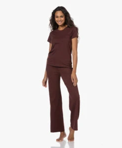 Skin Christine Katoenen Jersey Broek - Port -Modewinkel 221013 dd20b523 6416 4a89 8b5e c493e08ec5f3