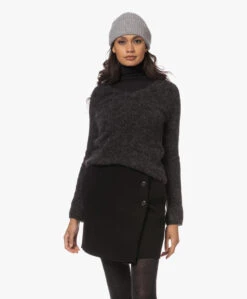 Repeat Ribgebreide Muts In Biologisch Cashmere - Lichtgrijs