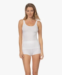 Wolford Beauty Cotton Rib Tanktop - Pearl