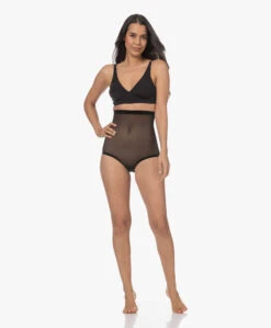 Wolford Tulle Control Panty High Waist - Zwart -Modewinkel 221229 ffd7bacf d40d 48e6 82ad 349c2f581fcc