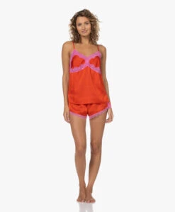 Love Stories Apollo Satijnen Shorts Met Kant - Rood -Modewinkel 230210 79deb168 55c6 47f5 aaba 67f515b5d74a