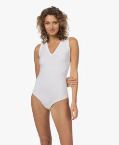 Spanx® Suit Yourself Mouwloze V-Hals Bodysuit - Wit