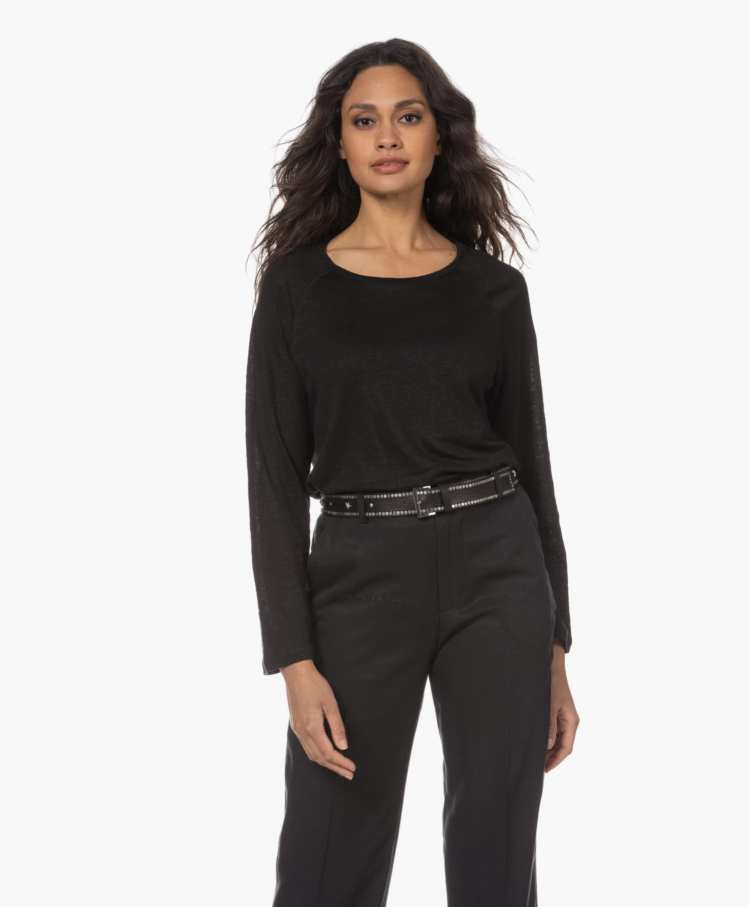 Zadig & Voltaire Starlight Leren Riem - Zwart 10 Zadig & Voltaire Starlight Leren Riem - Zwart - Afbeelding 8