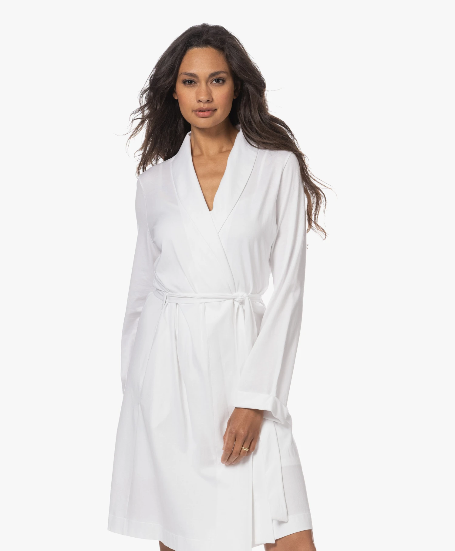 Hanro Robe Selection Katoenen Jersey Badjas - Wit 14 Hanro Robe Selection Katoenen Jersey Badjas - Wit - Afbeelding 12