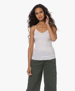 Hanro Cotton Seamless V-Hals Spaghetti Top - Wit -Modewinkel 230713 e4664070 b8c2 474c 8d56 c14776680d44