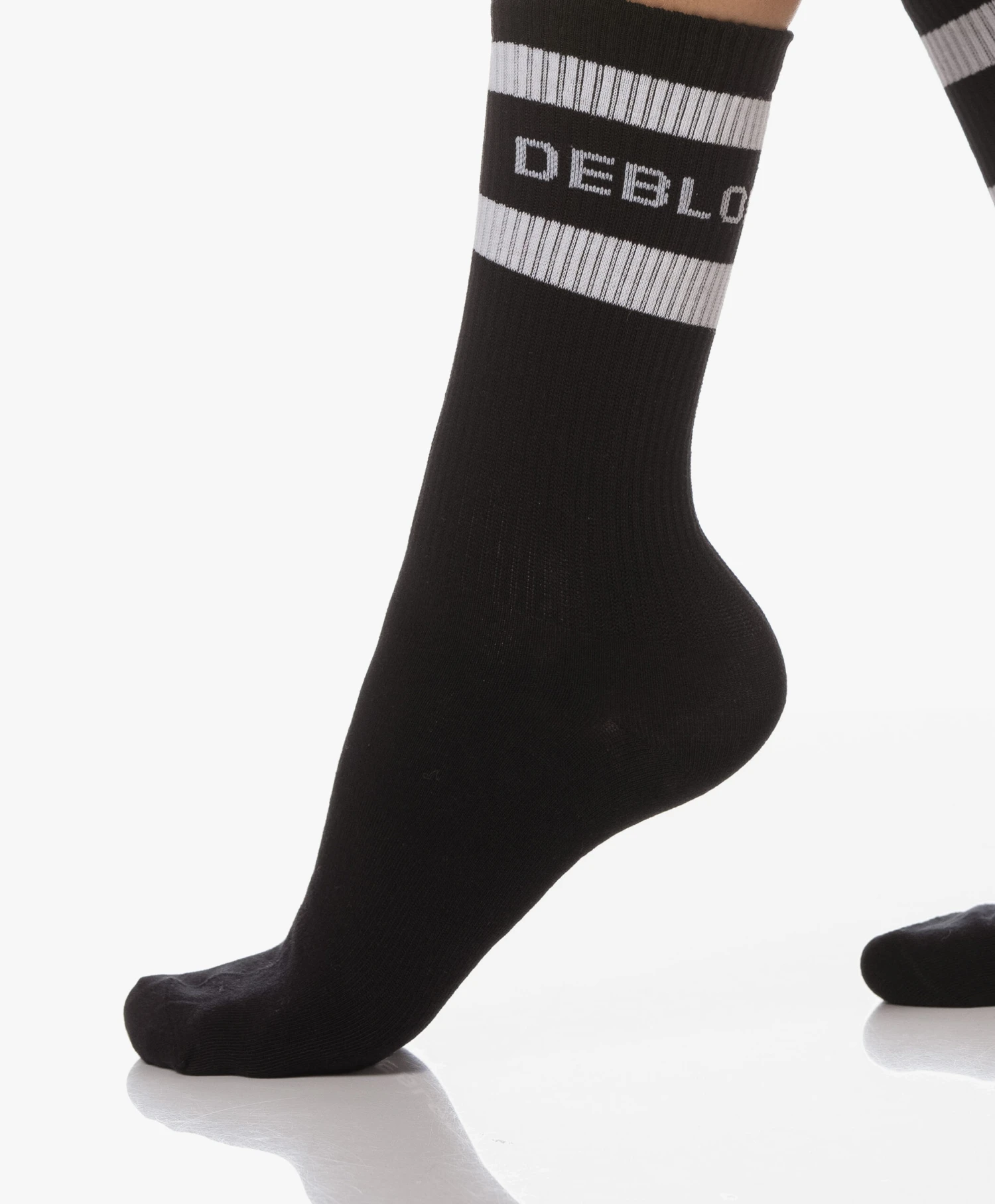 Deblon Sports 2 Paar Sportsokken - Zwart/Wit 4 Deblon Sports 2 Paar Sportsokken - Zwart/Wit - Afbeelding 2