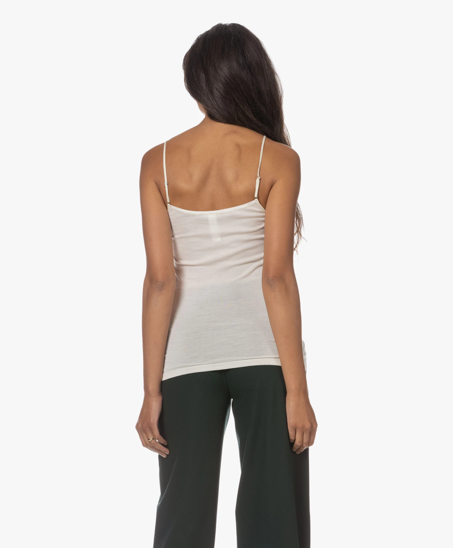 Hanro Wol-Zijde Spaghettitop - Cygne 6 Hanro Wol-Zijde Spaghettitop - Cygne - Afbeelding 4